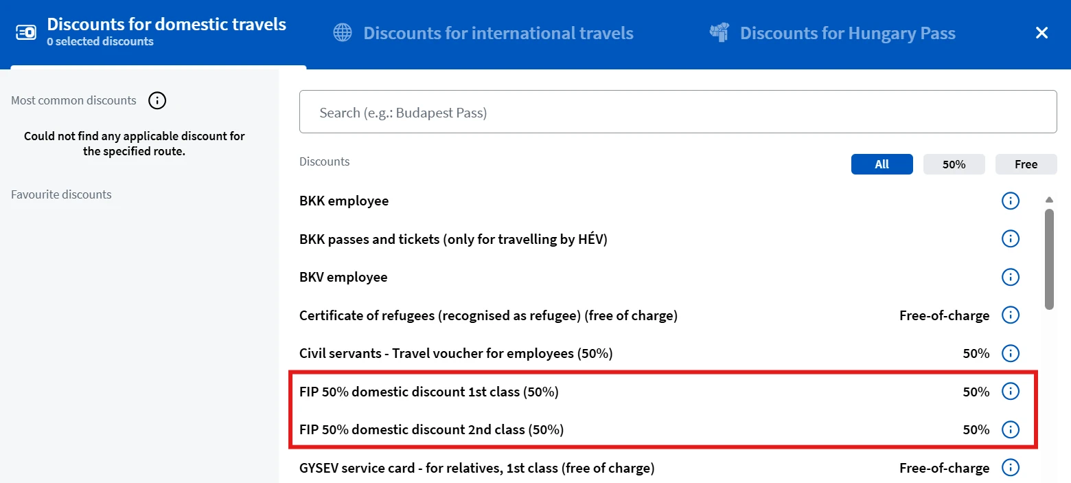MÁV-START Discounts